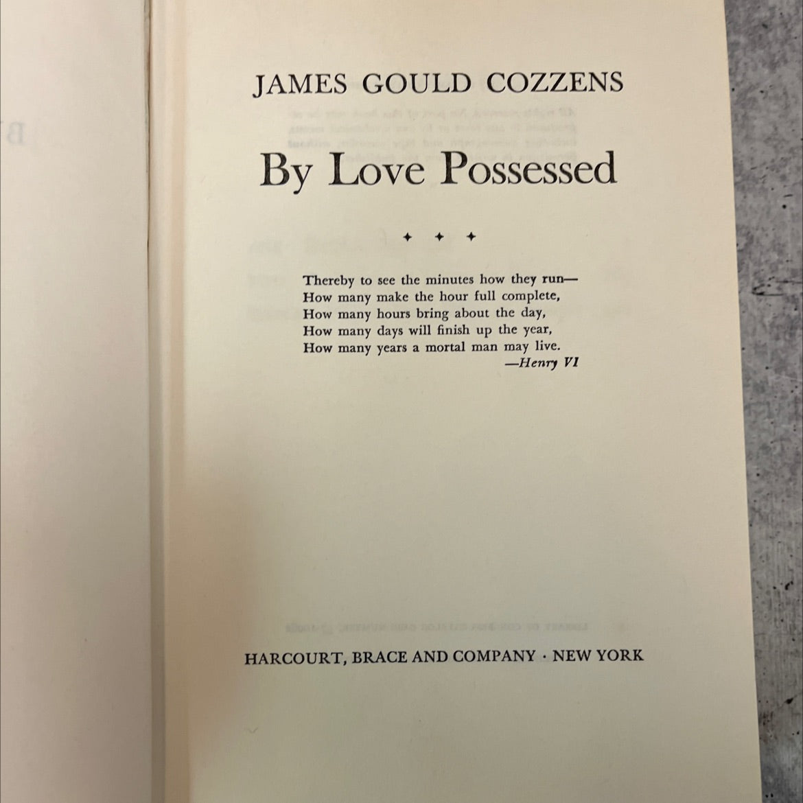 by love possessed book, by james gould cozzens, 1987 Hardcover image 2