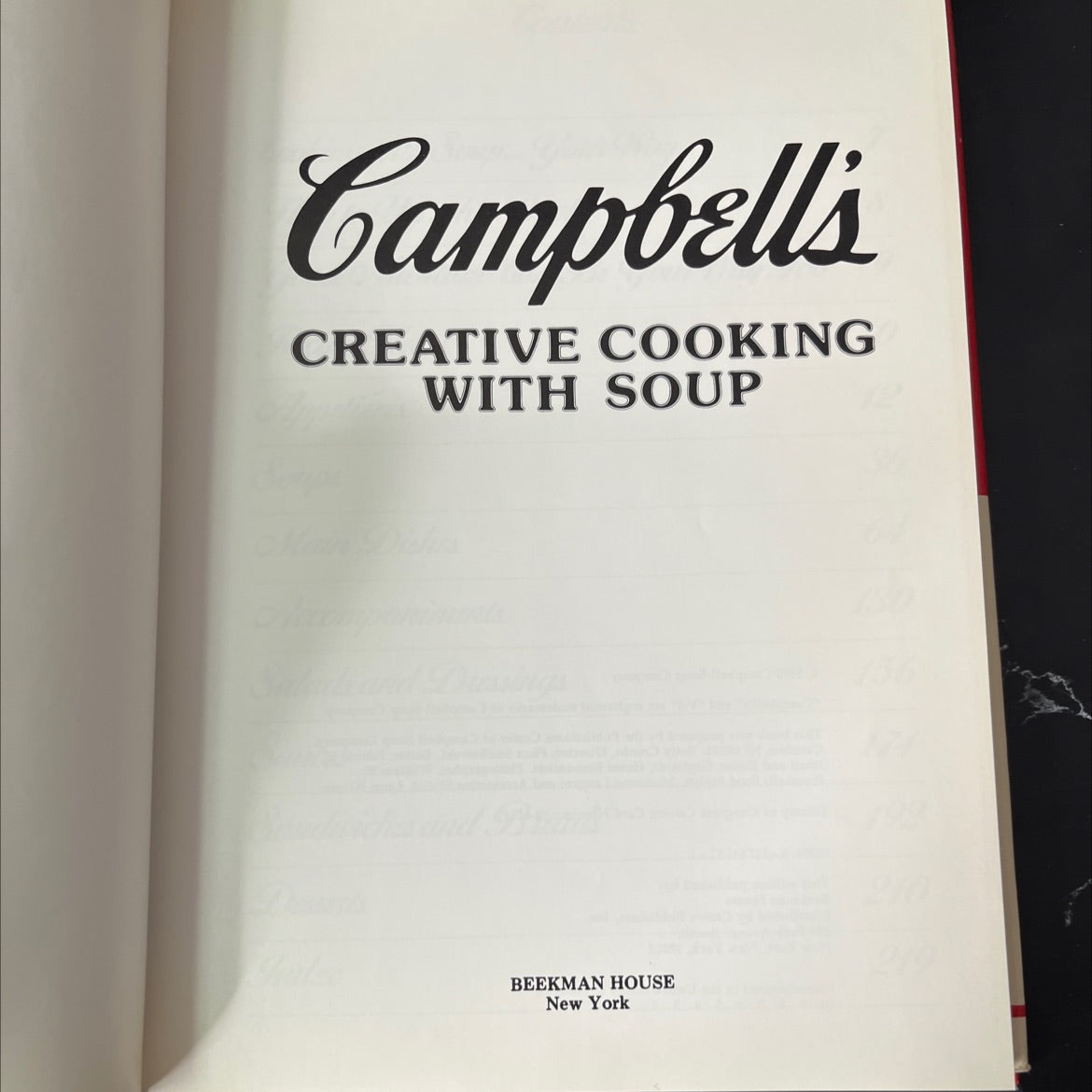 campbell's creative cooking with soup book, by unknown, 1985 Hardcover, Vintage image 2