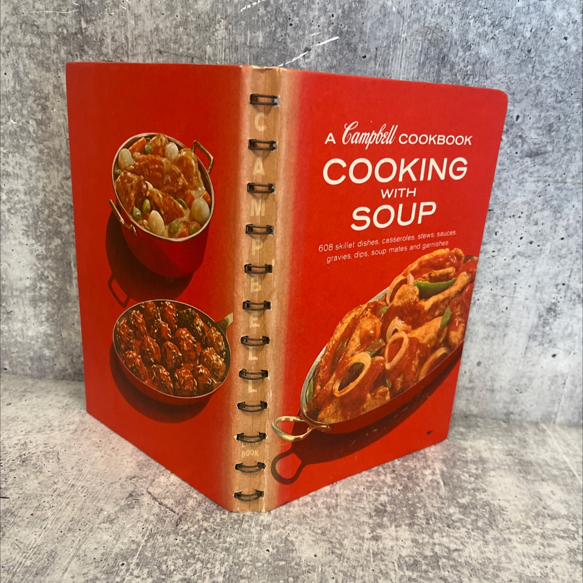 campbell's soup cookbook cooking with soup book, by unknown, 1970 Hardcover, Vintage image 1