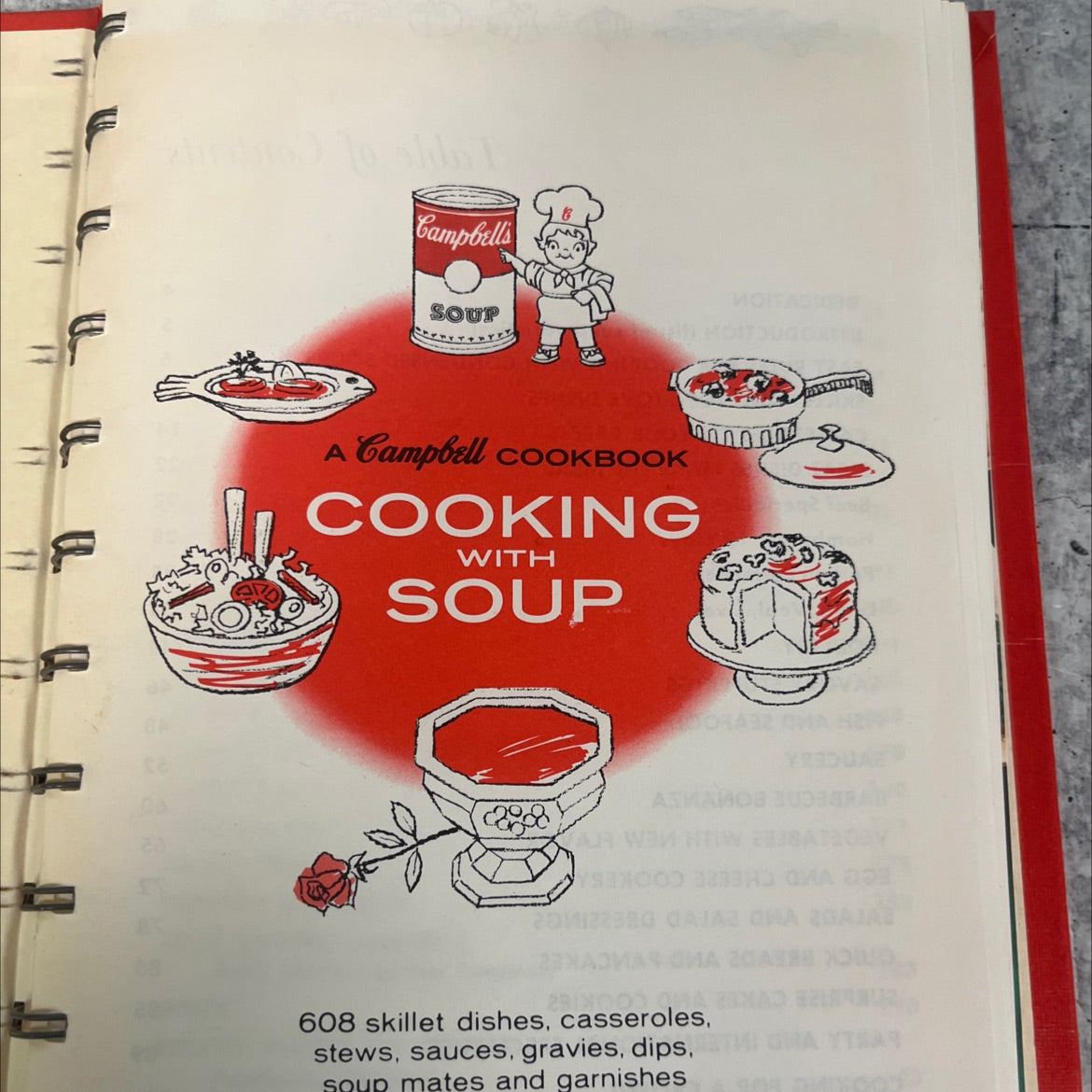 campbell's soup cookbook cooking with soup book, by unknown, 1970 Hardcover, Vintage image 2