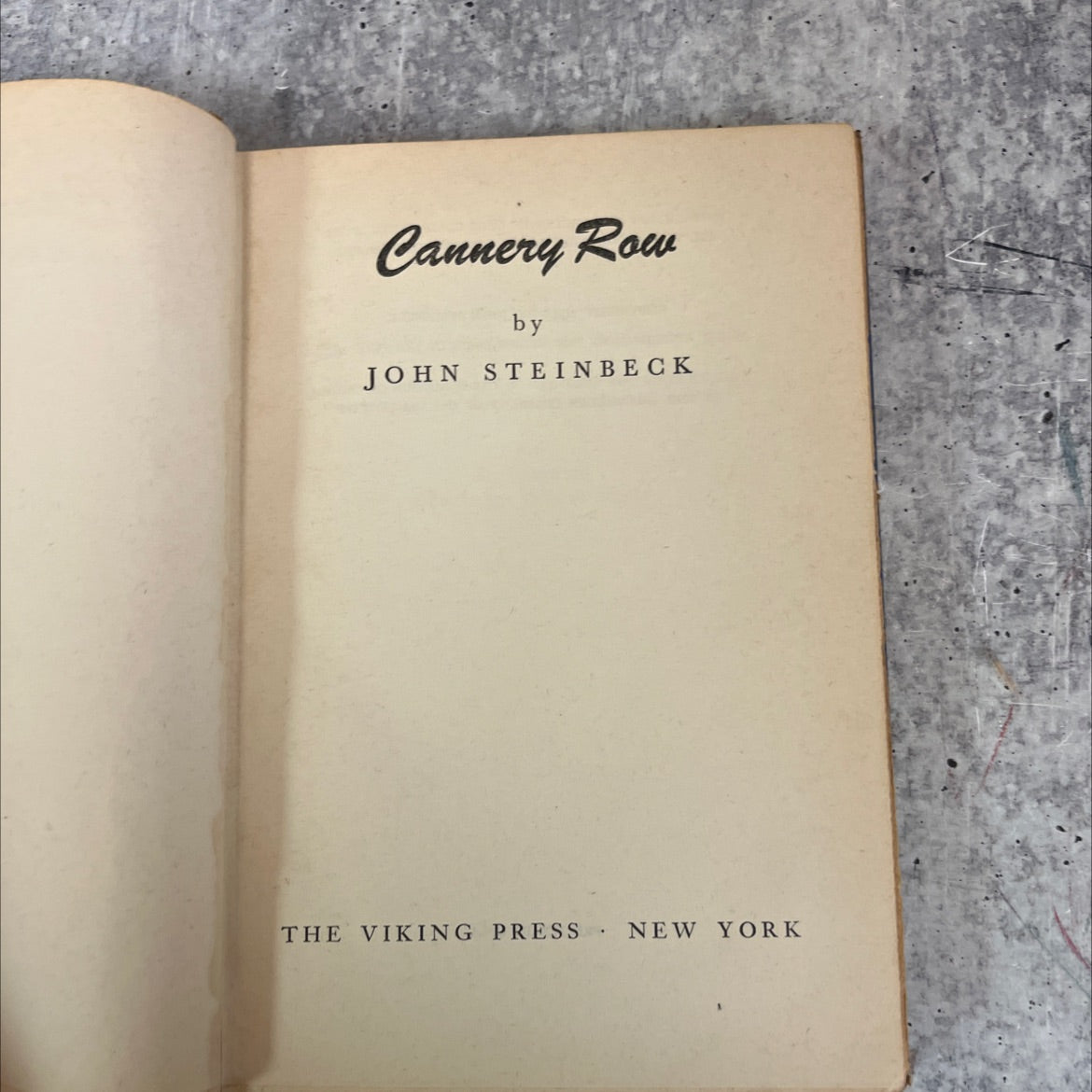 cannery row book, by john steinbeck, 1945 Hardcover image 2