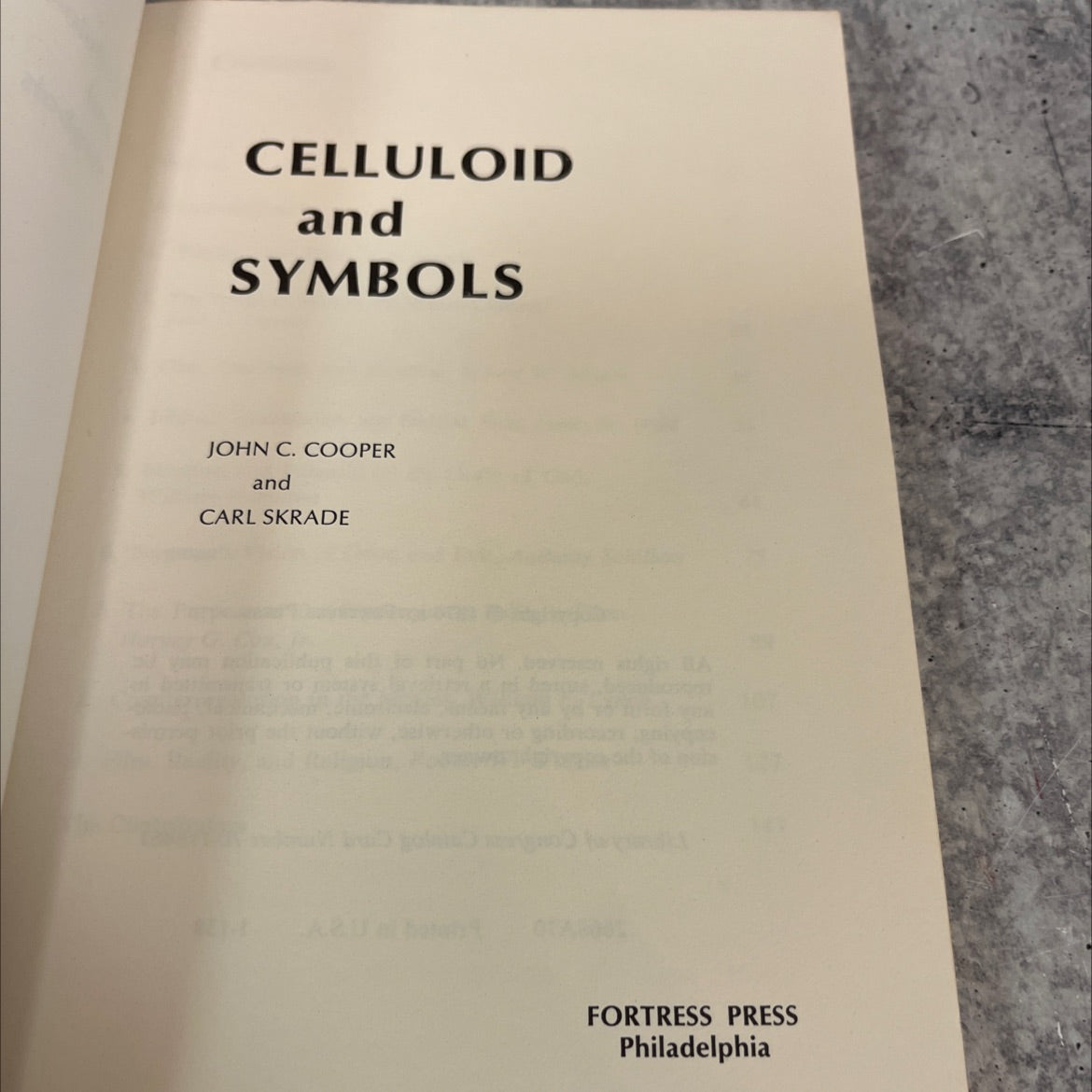 celluloid and symbols book, by john c. cooper and carl skrade, 1970 Paperback image 2