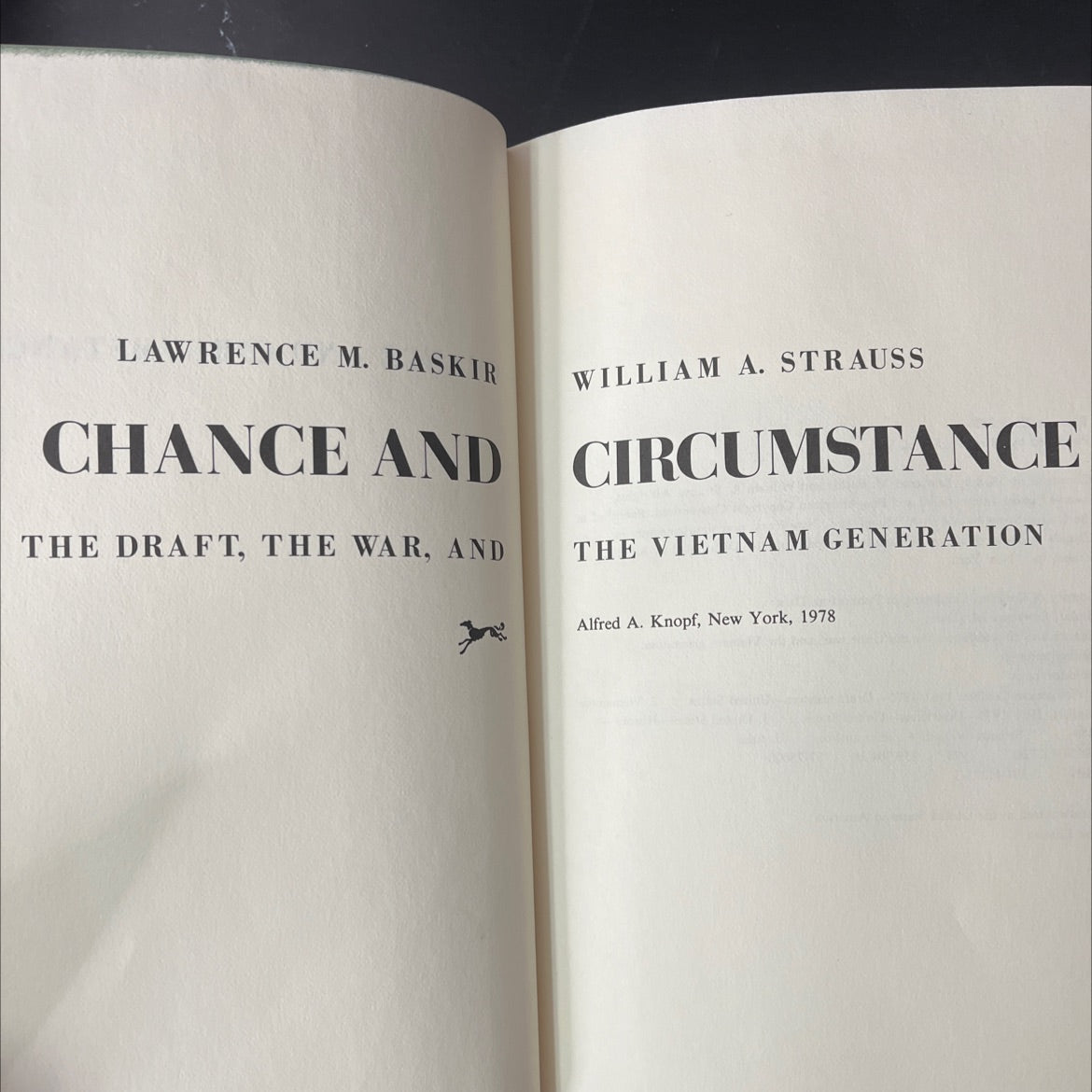 chance and circumstance: the draft, the war, and the vietnam generation book, by lawrence m. baskir, william a. image 2