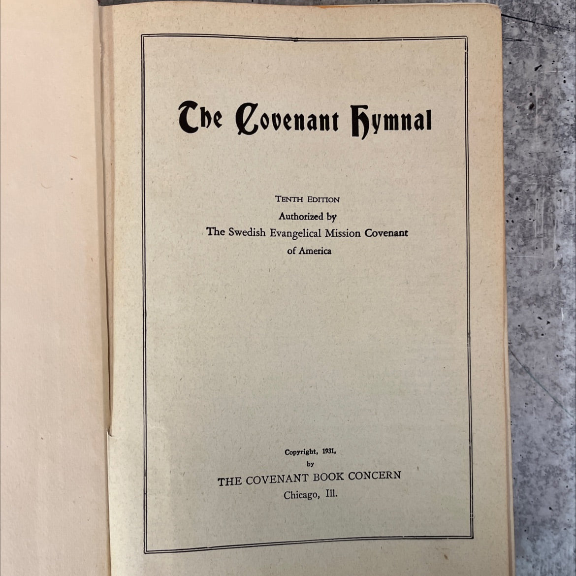 che covenant hymnal tenth edition book, by unknown, 1931 Hardcover, Vintage image 2