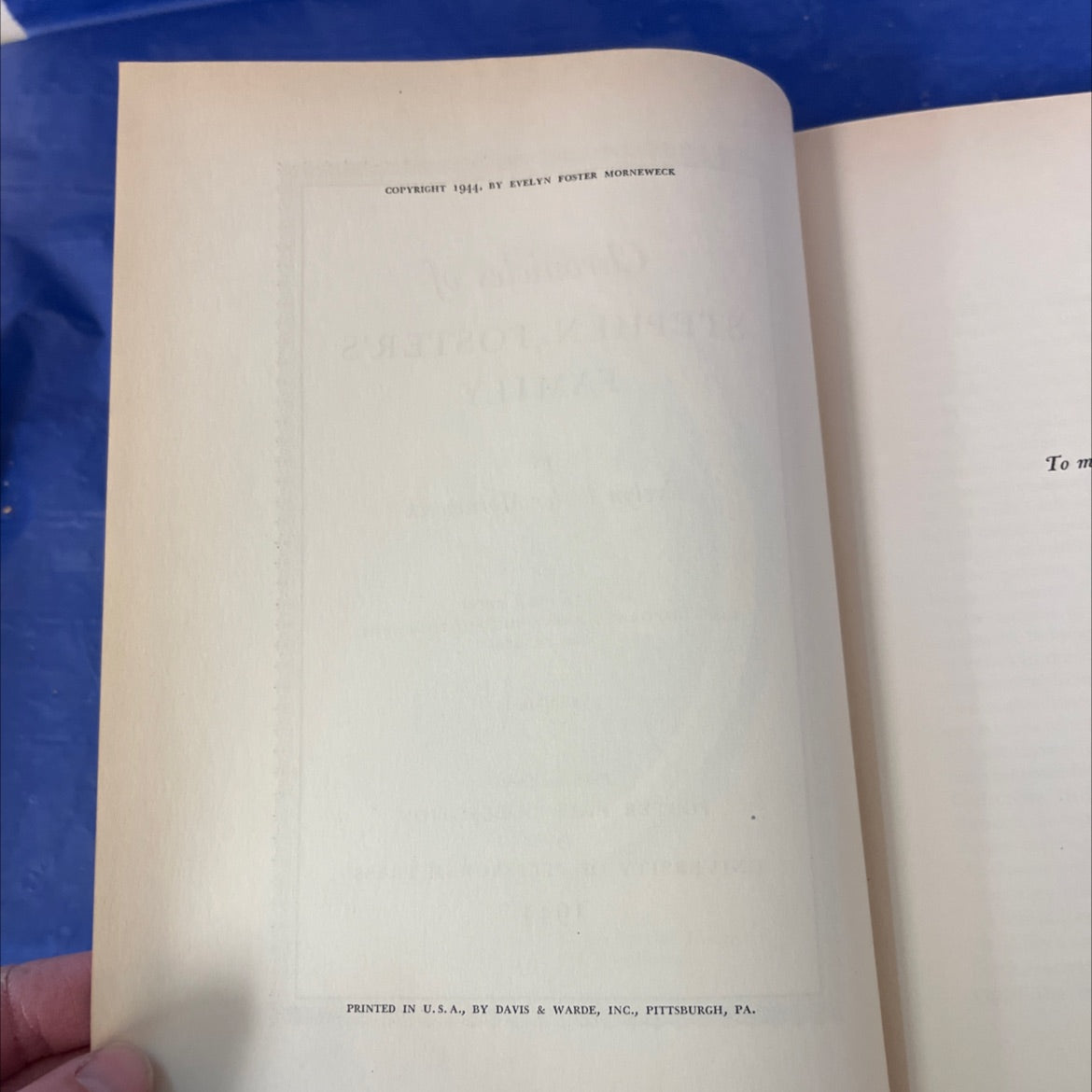 Chronicles of Stephen Foster’s Family Volumes 1 and 2 - chronicles of stephen foster's family book, by evelyn foster image 3