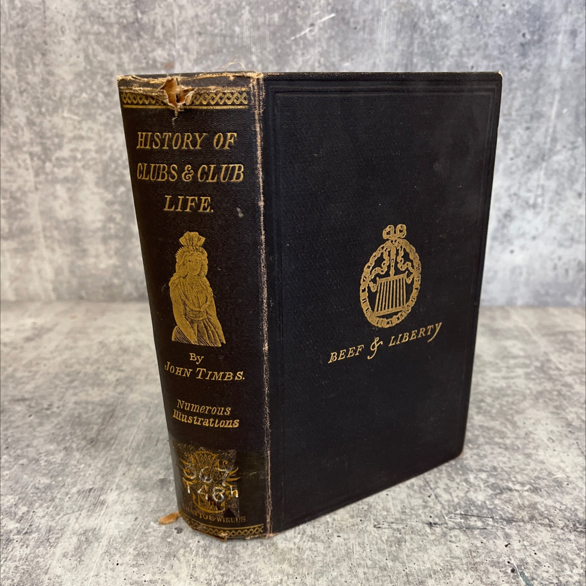 clubs and club life in london book, by john timbs, 1970 Hardcover, Antique image 1