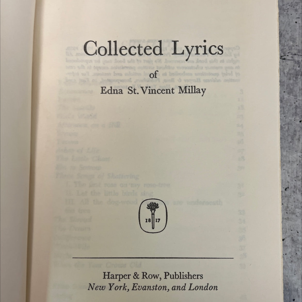 collected lyrics of edna st. vincent millay book, by Edna St. Vincent Millay, 1939 Hardcover, Vintage image 2