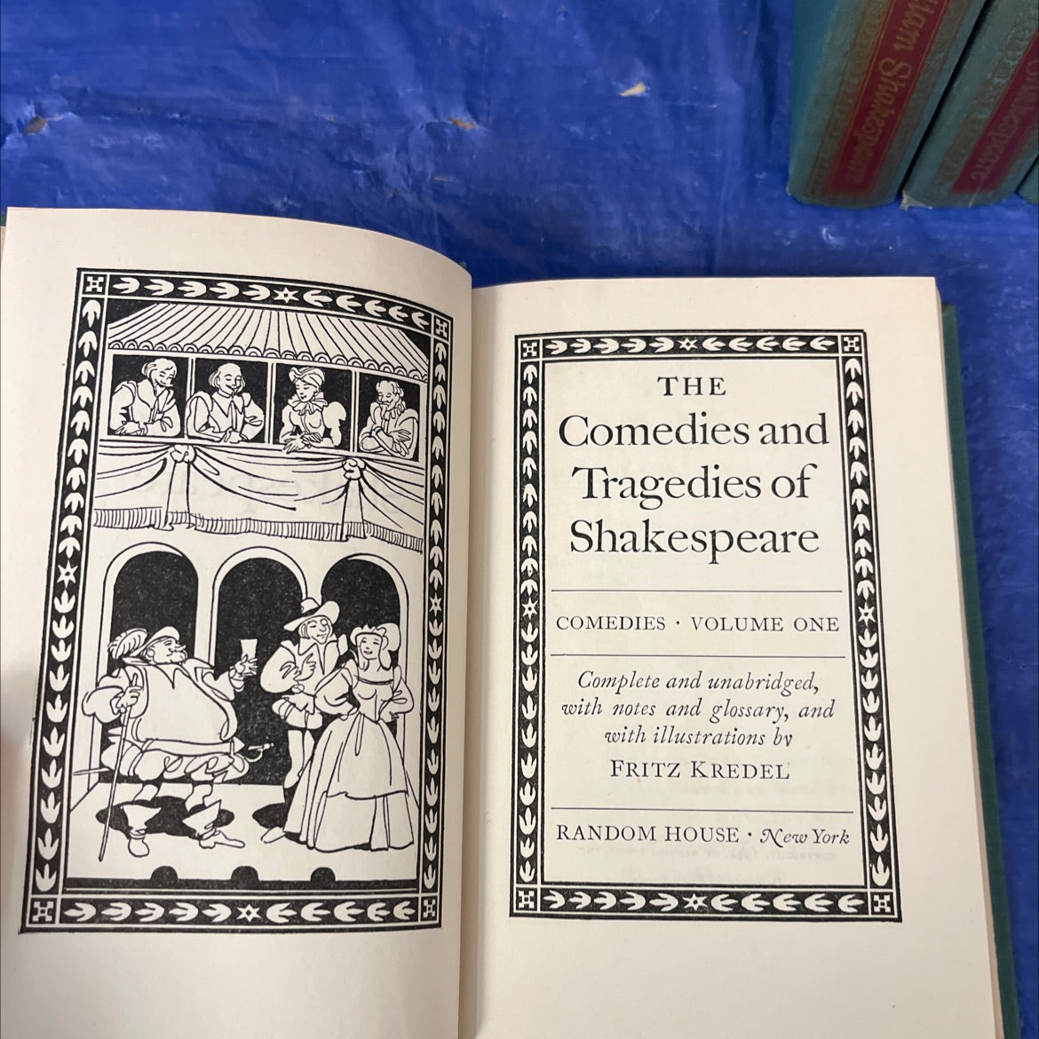 Shakespeare Comedies and Tragedies 4 volumes  - comedies volume one book, by William Shakespeare, 1944 Hardcover image 2