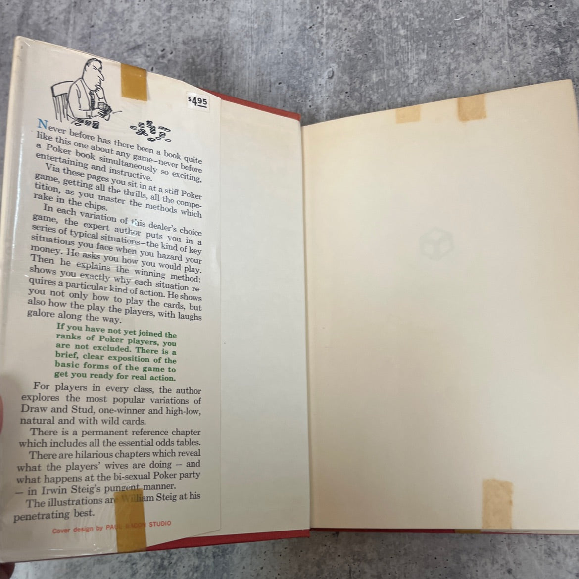 common sense in poker book, by Irwin Steig, 1963 Hardcover image 4