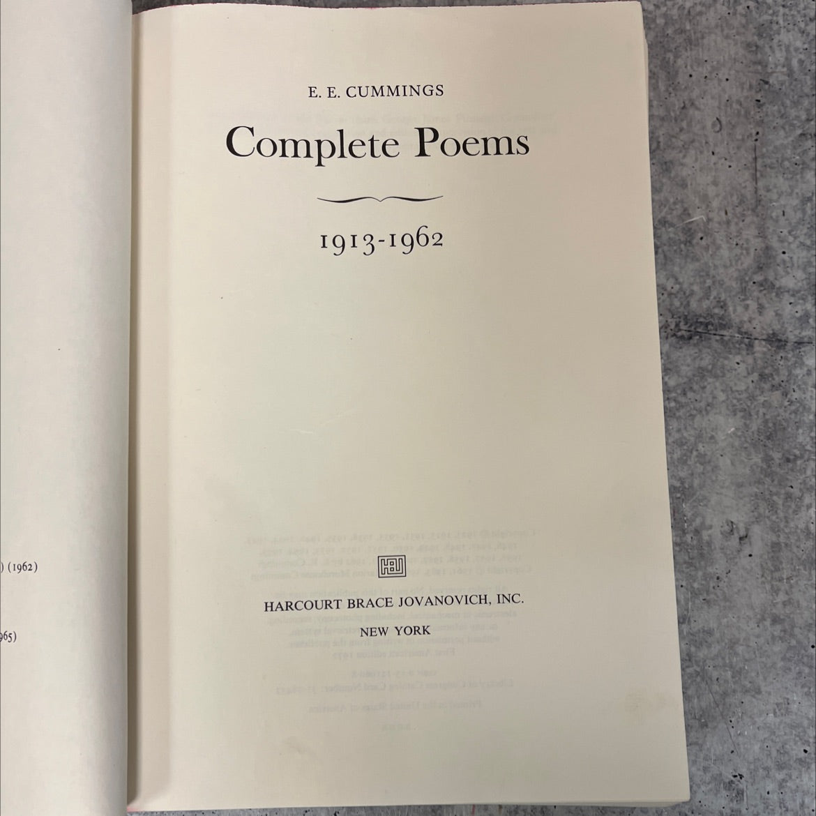 complete poems 1913-1962 book, by e. e. cummings, 1962 Hardcover, First Edition, Vintage image 2