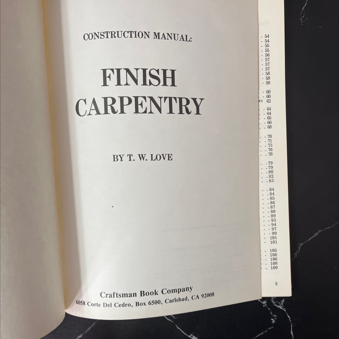 construction manual: finish carpentry book, by T. W. Love, 1974 Hardcover, Vintage image 2