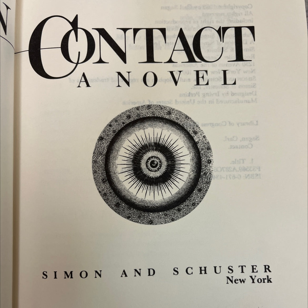 contact book, by Carl Sagan, 1985 Hardcover image 2