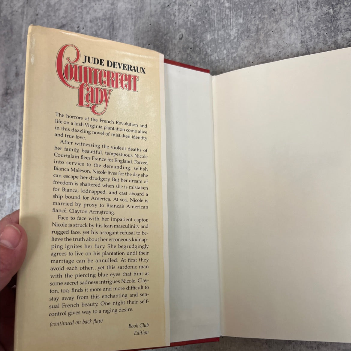 counterrer lapy book, by jude deveraux, 1984 Hardcover image 4