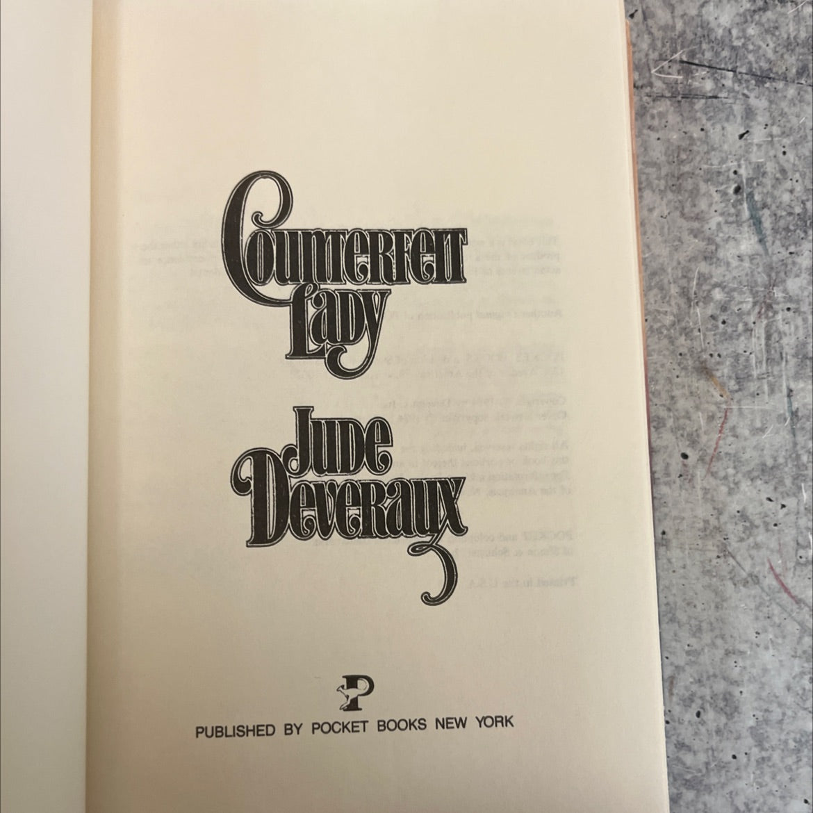 counterrer lapy book, by jude deveraux, 1984 Hardcover image 2