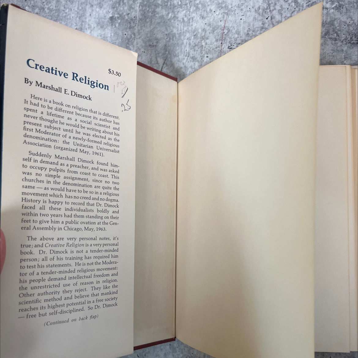 creative religion as seen by a social scientist book, by marshall e. dimock, 1963 Hardcover image 4