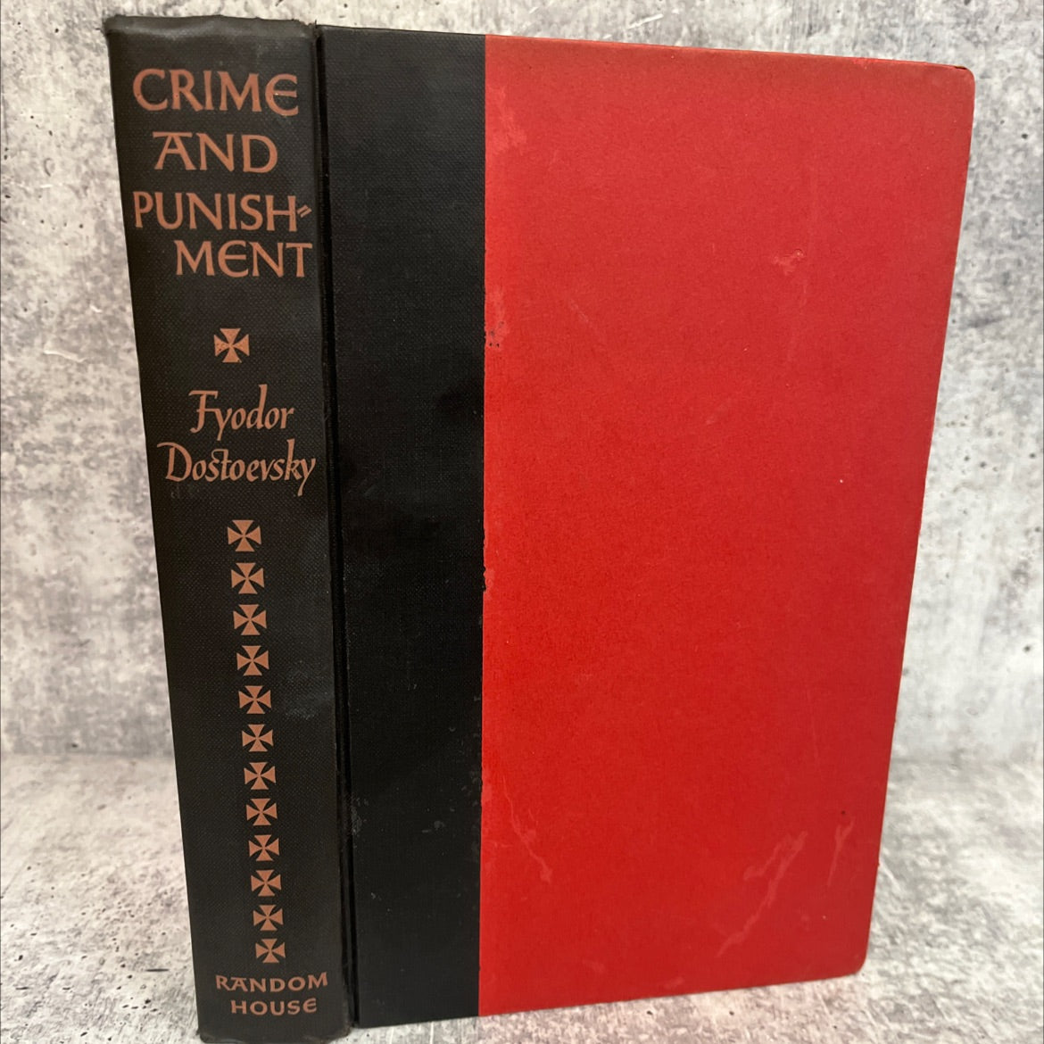 crime and punishment book, by fyodor dostoevsky, 1956 Hardcover, Vintage image 1