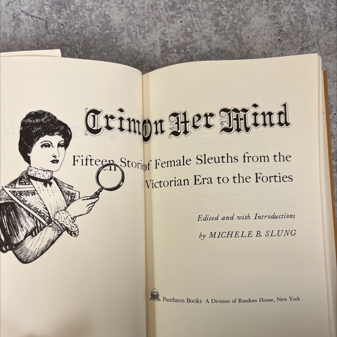 crime on her mind book, by michele b. slung, 1975 Hardcover image 2