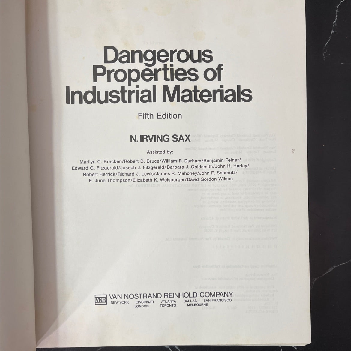 dangerous properties of industrial materials book, by n. irving sax, 1979 Hardcover, Vintage image 2