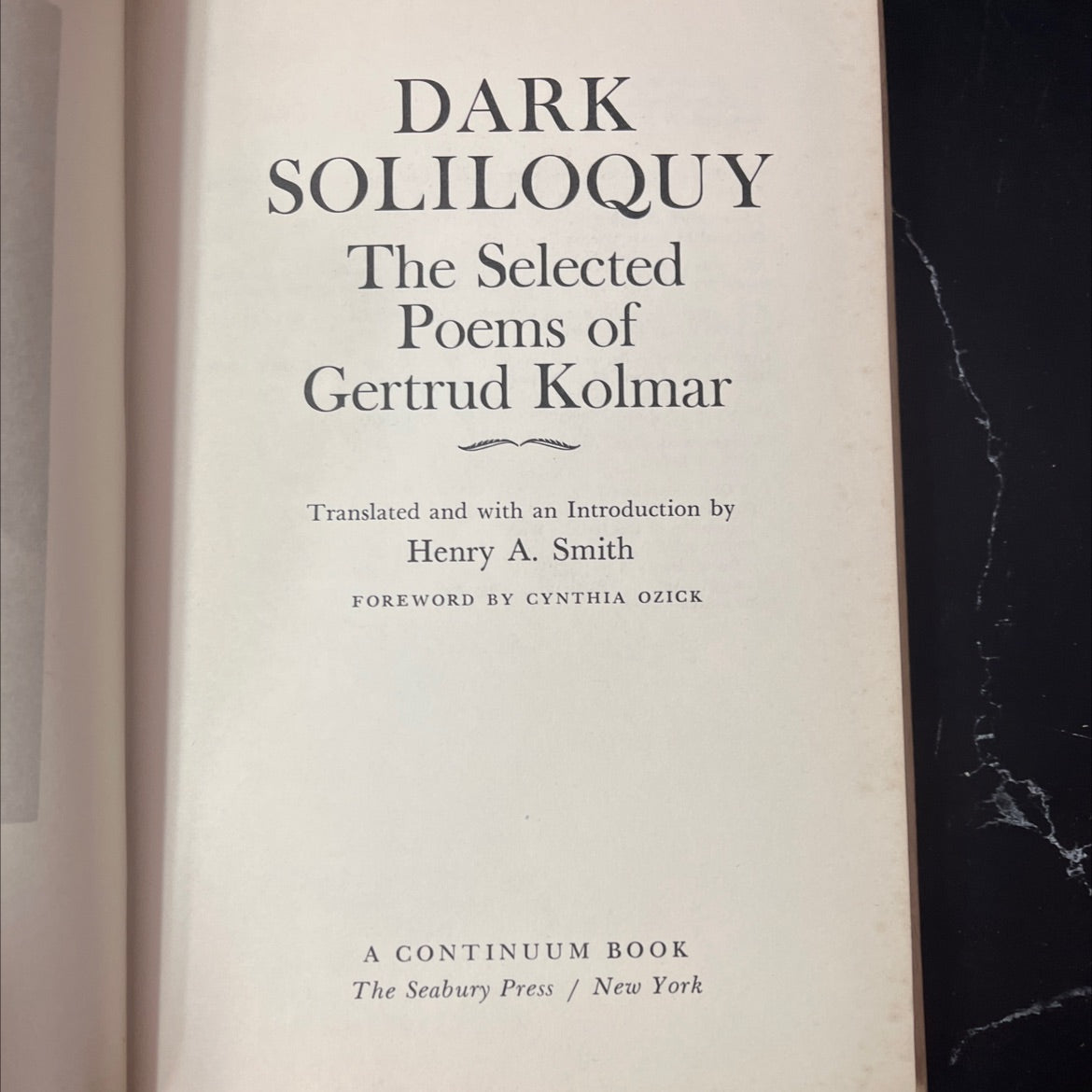 dark soliloquy the selected poems of gertrud kolmar book, by gertrud kolmar, 1975 Hardcover, Vintage image 2