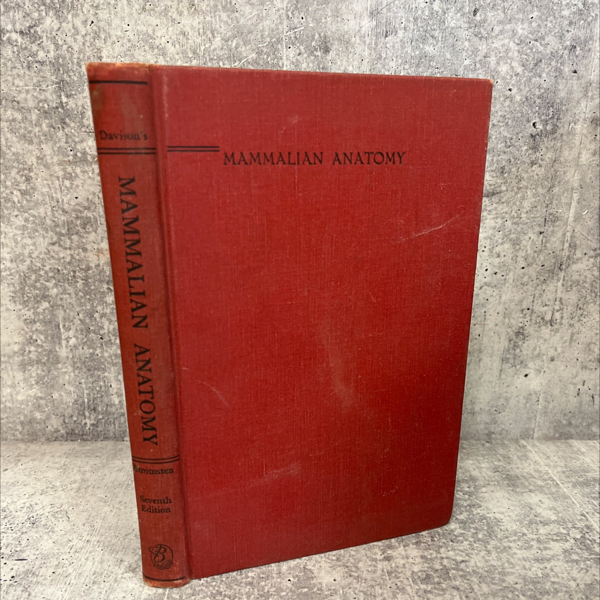 davison's mammalian anatomy with special reference to the cat book, by frank a. stromsten, 1947 Hardcover, Vintage, image 1