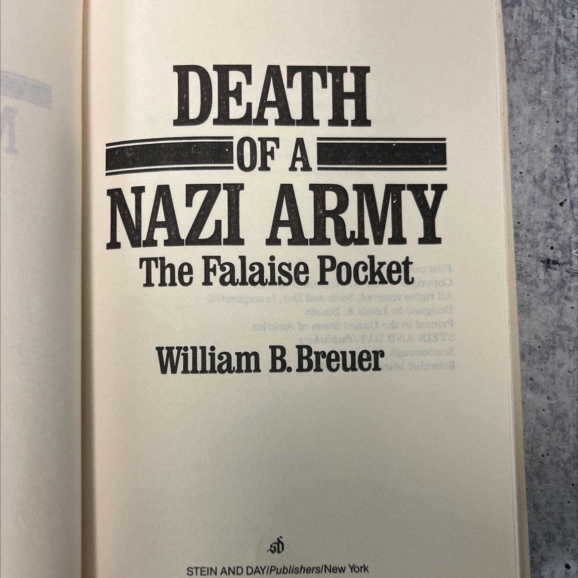 death of a nazi army the falaise pocket book, by William B. Breuer, 1985 Hardcover, Vintage image 2