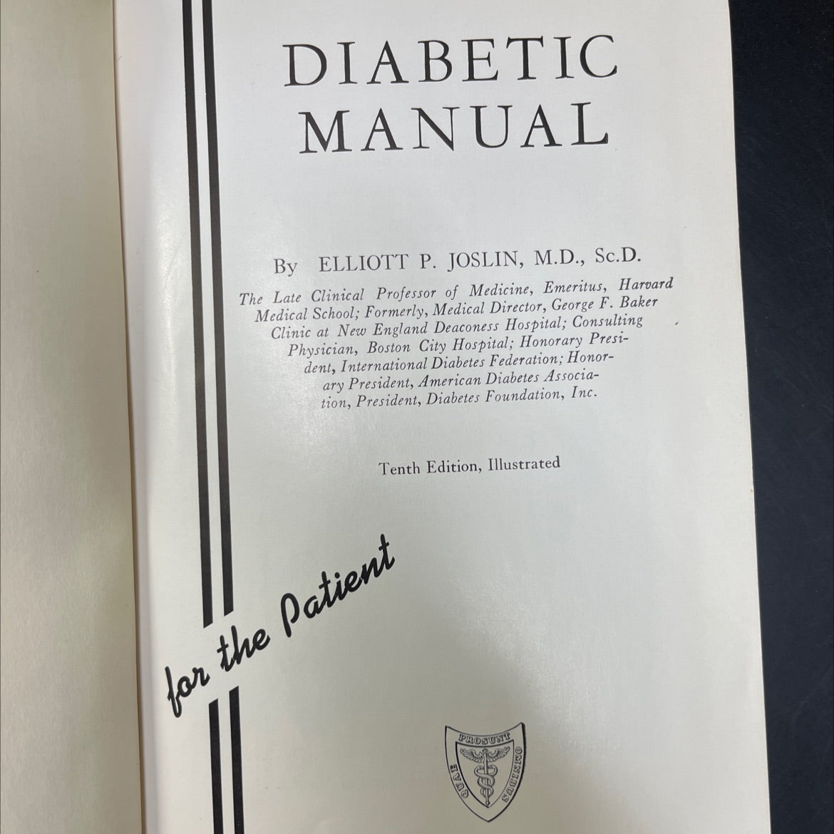 diabetic manual book, by elliott p. joslin, m.d., sc.d., 1959 Hardcover image 2