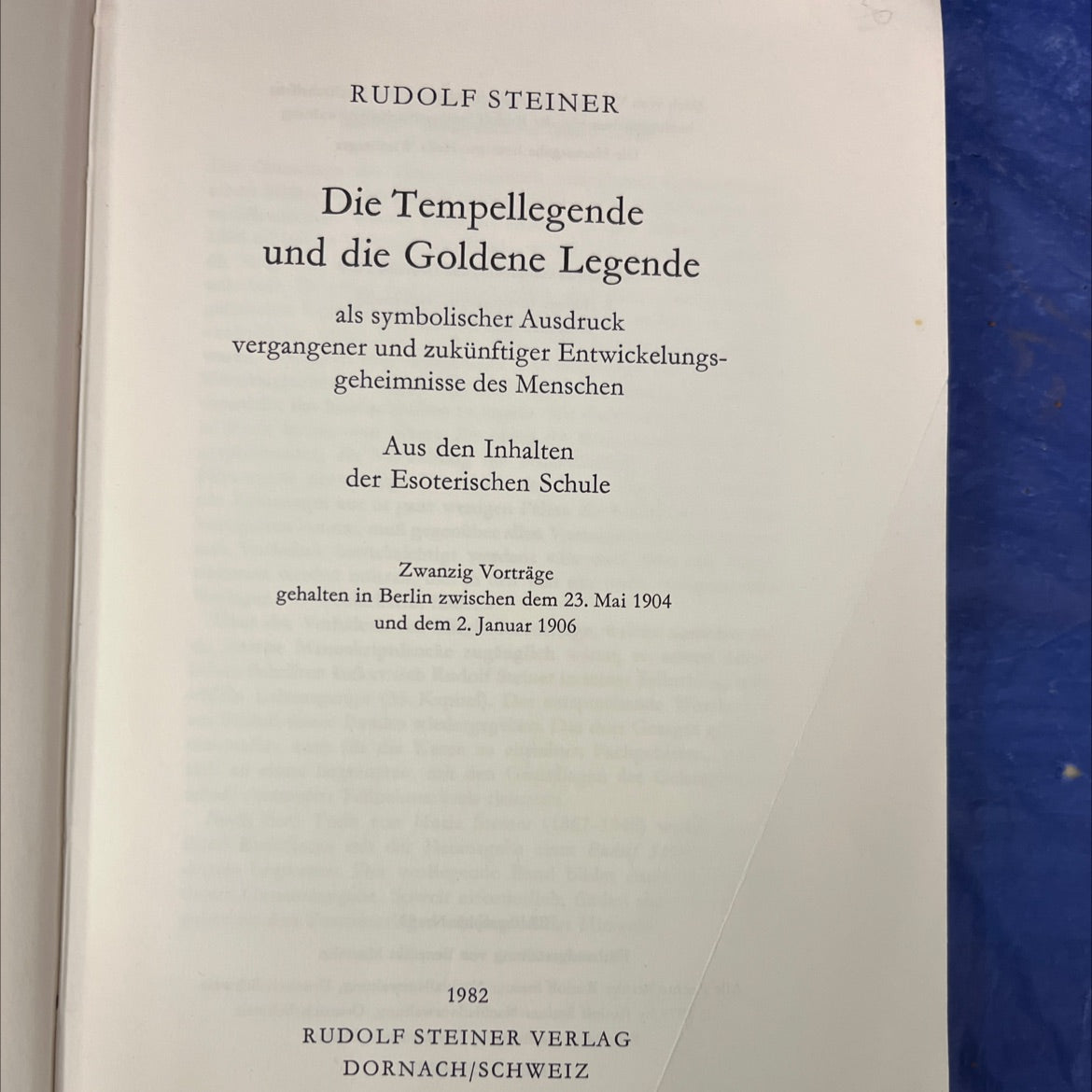 Rudolf Steiner set 6 Volumes - die tempellegende und die goldene legende als symbolischer ausdruck vergangener und image 2