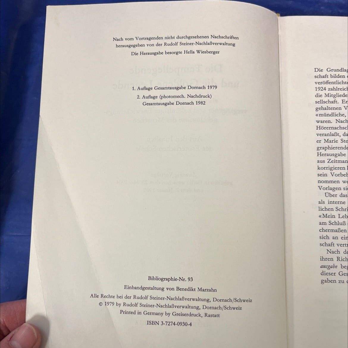 Rudolf Steiner set 6 Volumes - die tempellegende und die goldene legende als symbolischer ausdruck vergangener und image 3