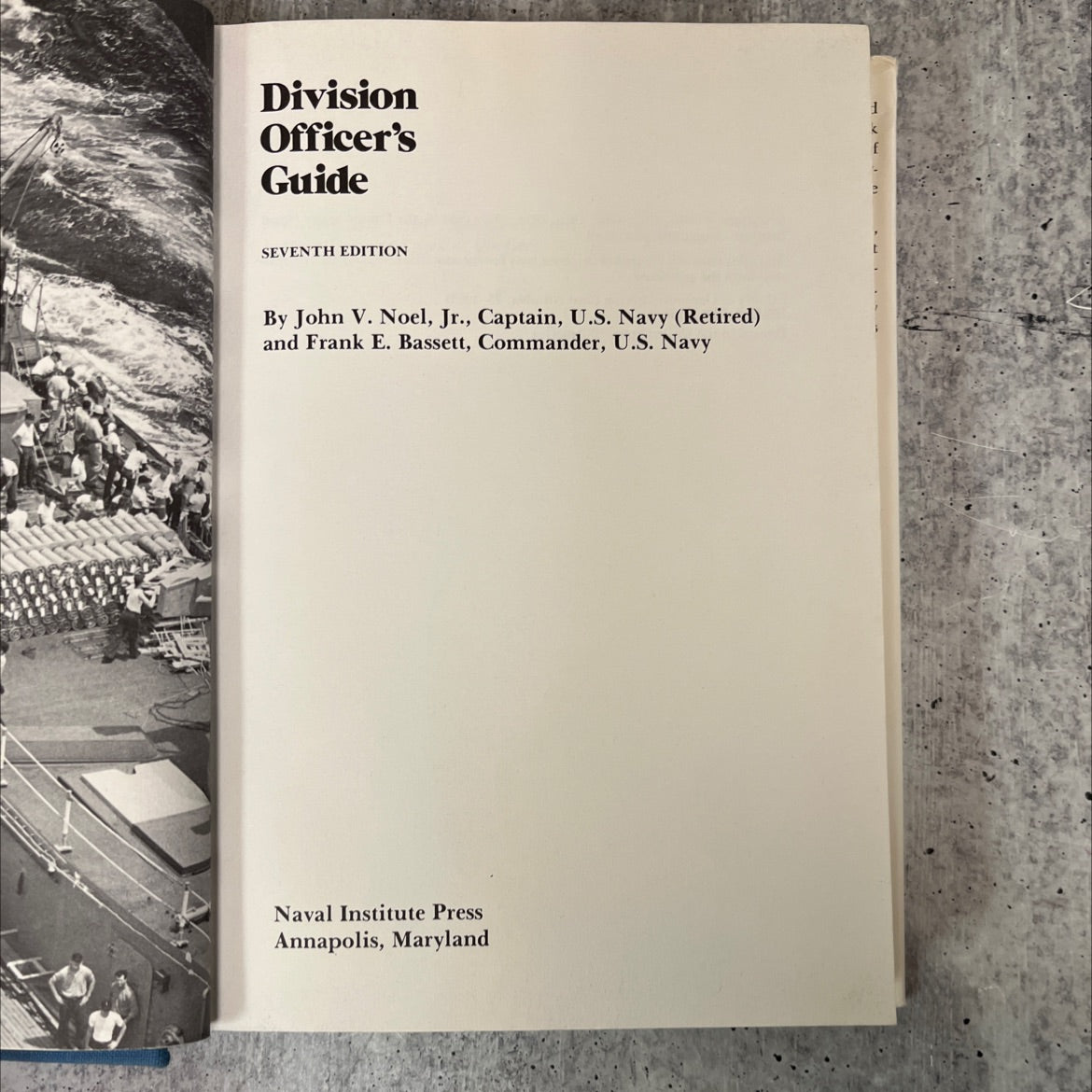 division officer's guide book, by john v. noel, jr., frank e. bassett, 1976 Hardcover image 2