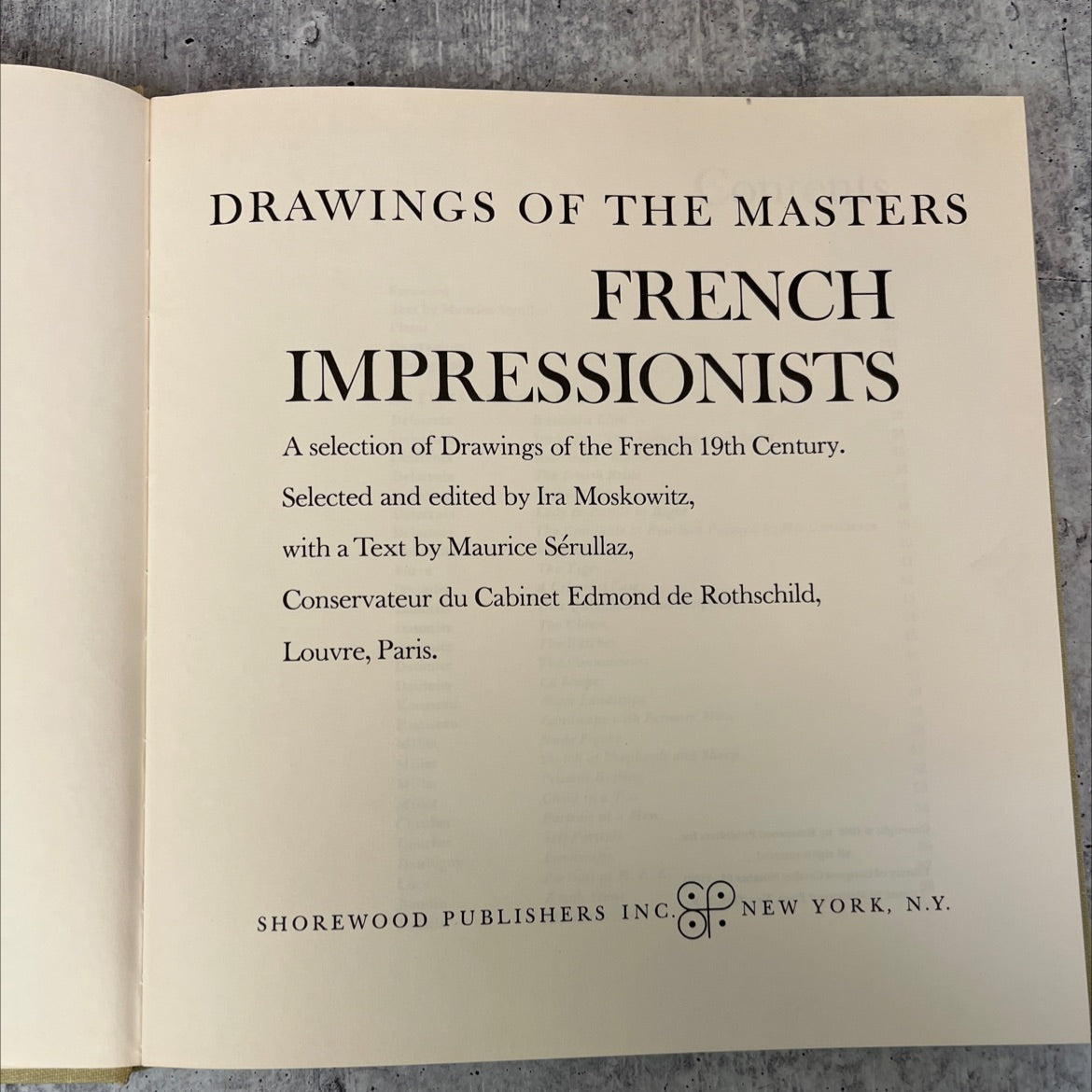 drawings of the masters french impressionists book, by ira moskowitz, 1962 Hardcover, Vintage image 2