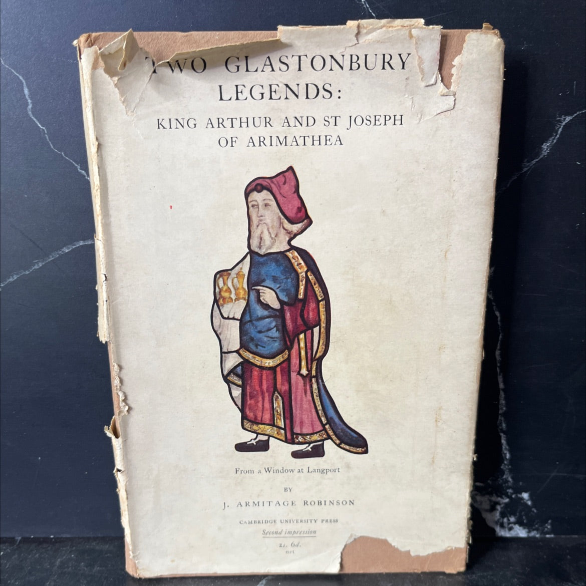 ea two glastonbury legends: king arthur and st joseph of arimathea book, by j. armitage robinson, 1926 Hardcover image 1