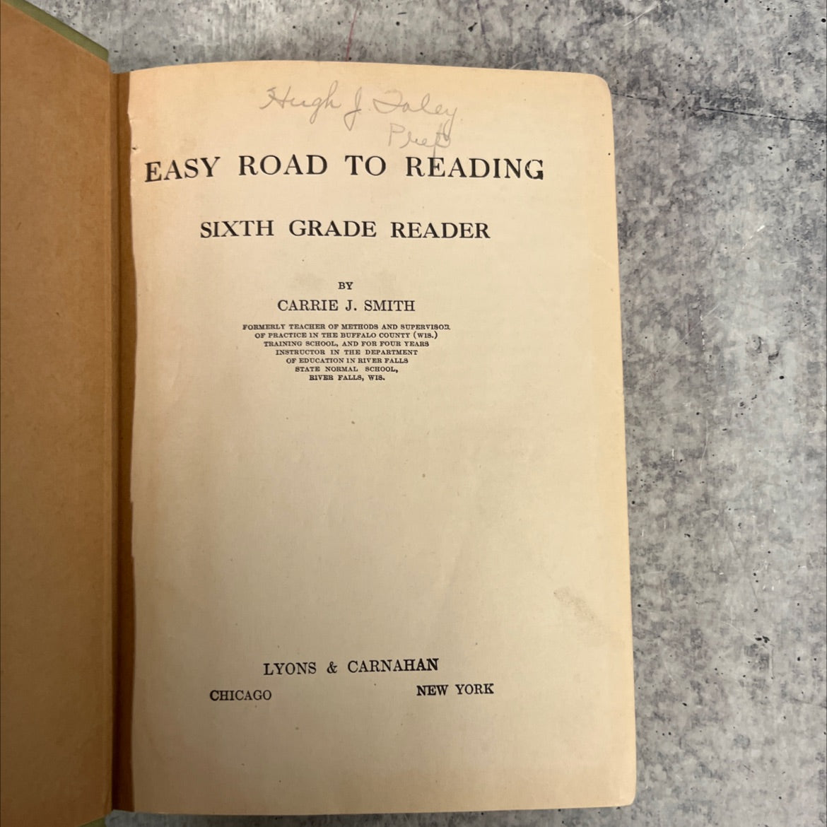 easy road to reading sixth grade reader book, by carrie j. smith, 1918 Hardcover image 2