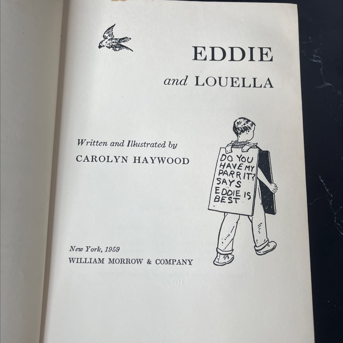 eddie and louella book, by carolyn haywood, 1965 Hardcover, Vintage, Heavily Used image 2