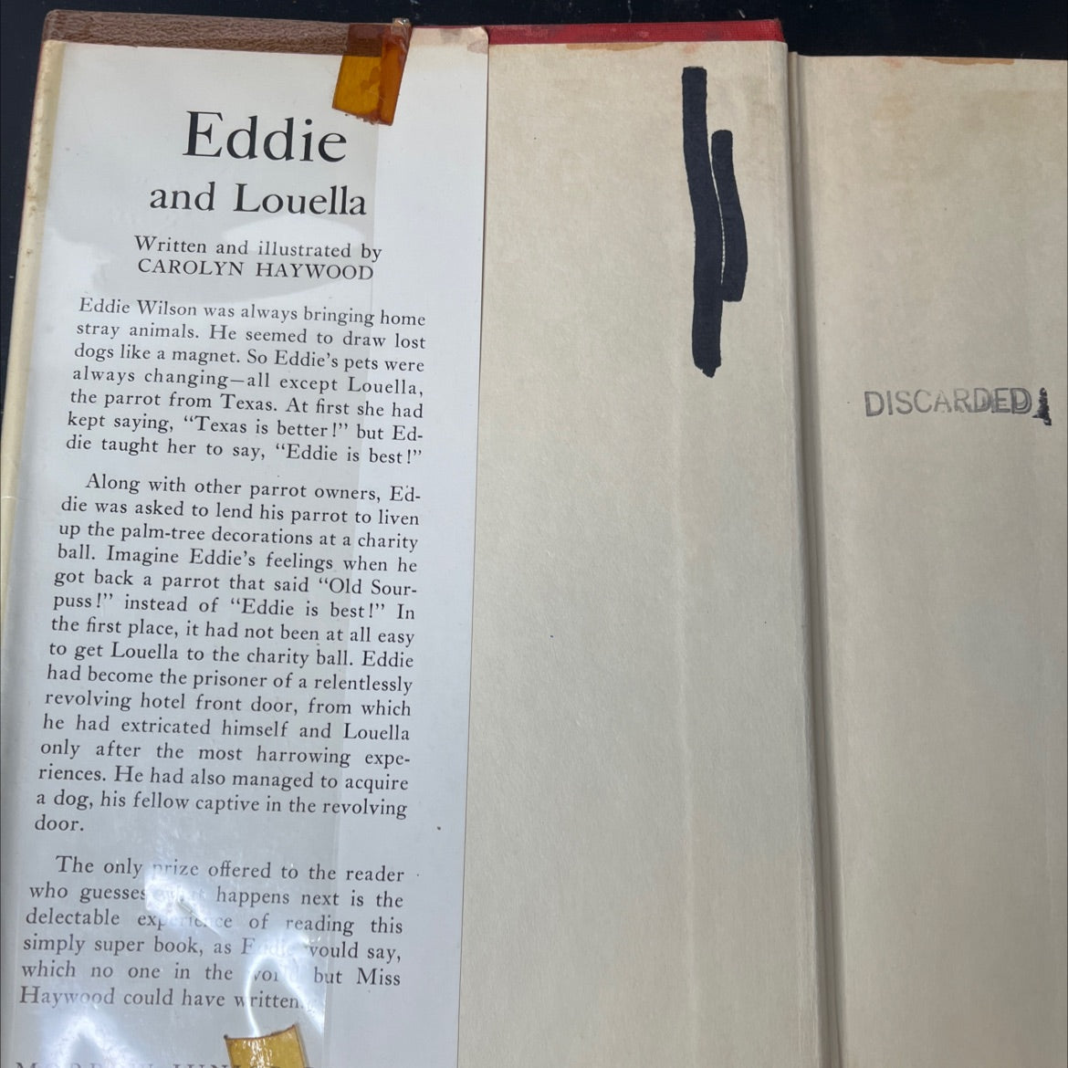 eddie and louella book, by carolyn haywood, 1965 Hardcover, Vintage, Heavily Used image 4