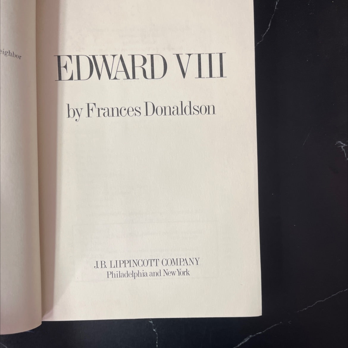 edward viii book, by Frances Donaldson, 1975 Hardcover, Vintage image 2