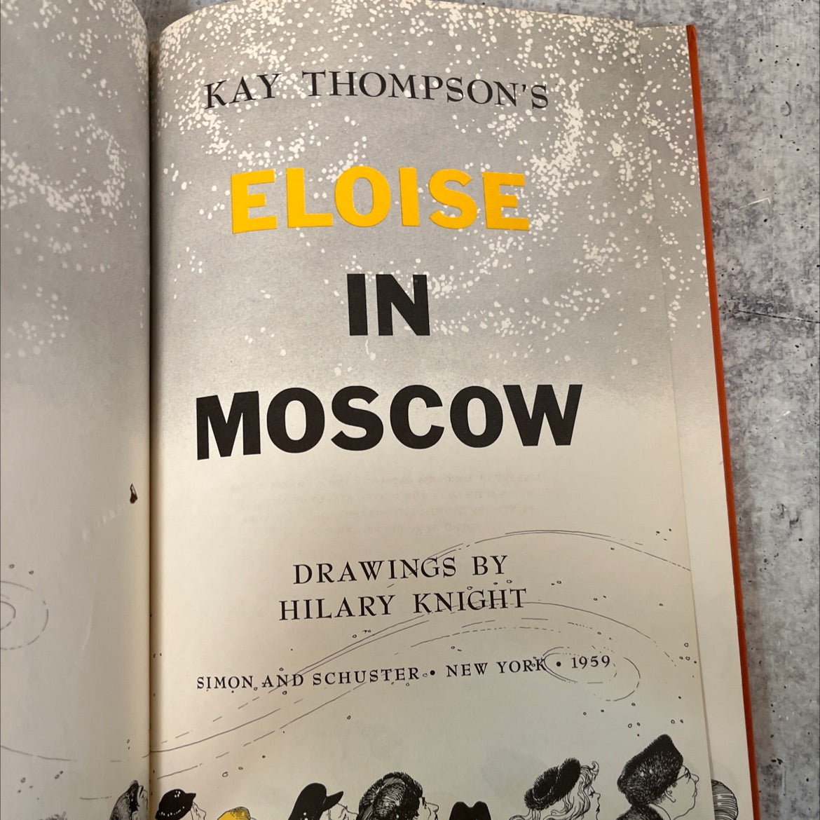 eloise in moscow book, by kay thompson, 1959 Hardcover, First Edition, Rare, Vintage image 2