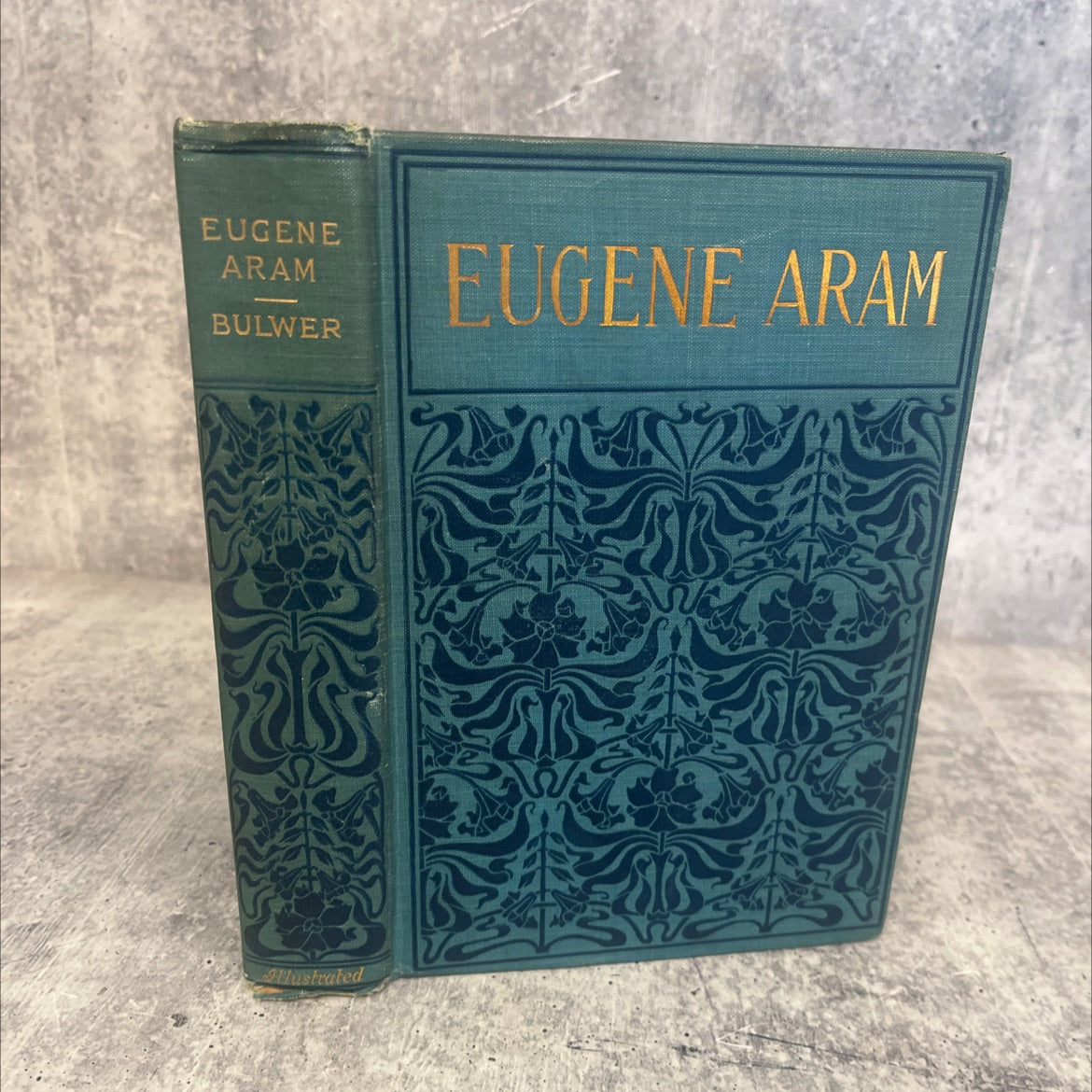 eugene aram book, by edward bulwer-lytton, 1840 Hardcover, Vintage image 1