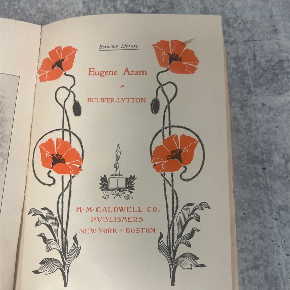 eugene aram book, by edward bulwer-lytton, 1840 Hardcover, Vintage image 2