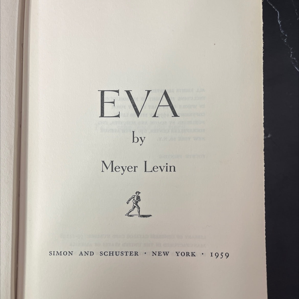 eva book, by meyer levin, 1959 Hardcover, Vintage, Heavily Used image 2