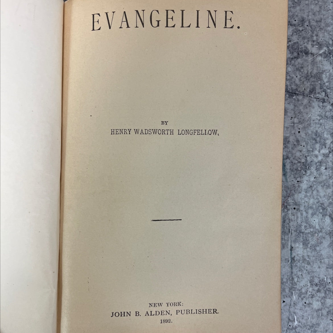 evangeline book, by henry wadsworth longfellow, 1892 Hardcover, Antique image 2