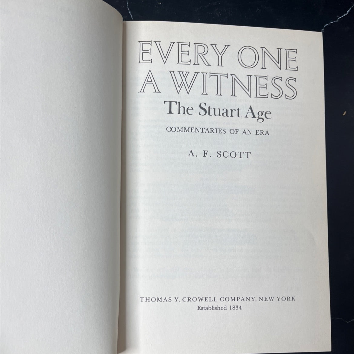 every one a witness the stuart age commentaries of an era book, by A. F. Scott, 1975 Hardcover, Vintage image 2