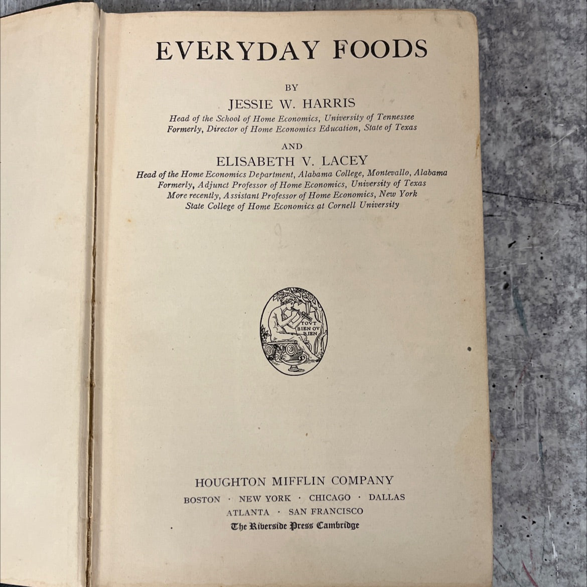 everyday foods book, by jessie w. harris, elisabeth v. lacey, 1927 Hardcover, Vintage image 2