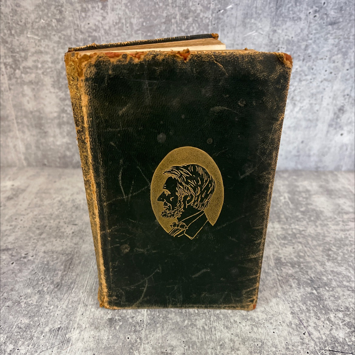 father abraham book, by irving bacheller, 1925 Leather, Vintage image 1