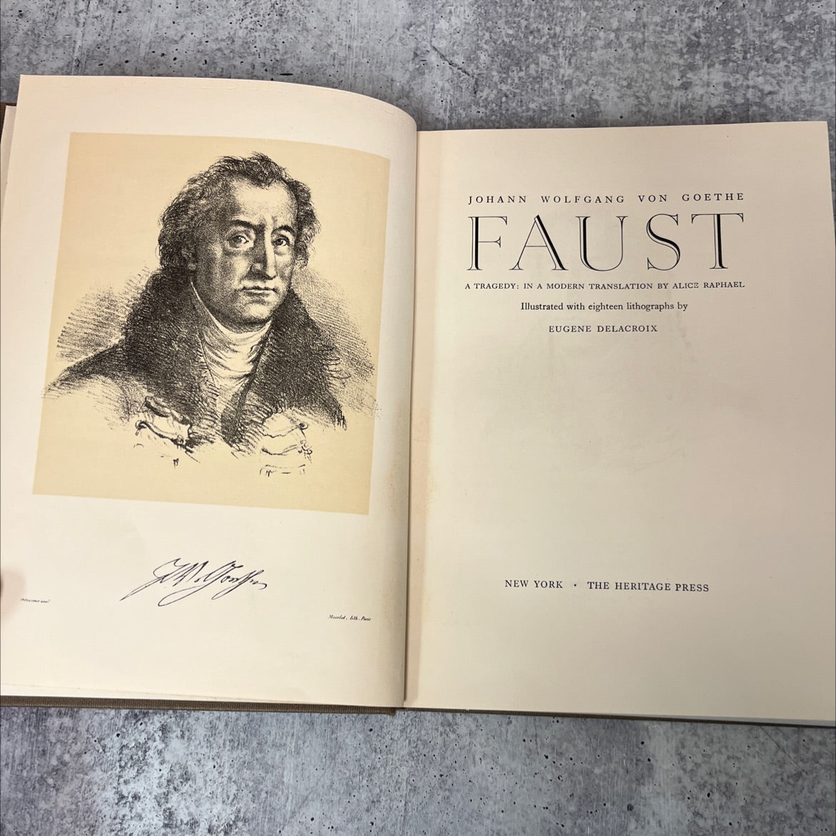 faust a tragedy in a modern translation book, by johann wolfgang von goethe, 1970 Hardcover image 2