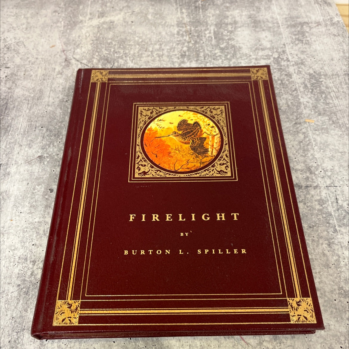 firelight book, by burton l. spiller, 1992 Leather image 1