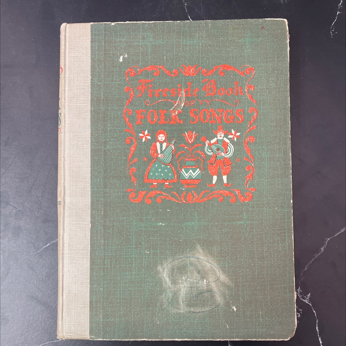 fireside book folk songs book, by Margaret Bradford Boni, 1947 Hardcover, Vintage image 1