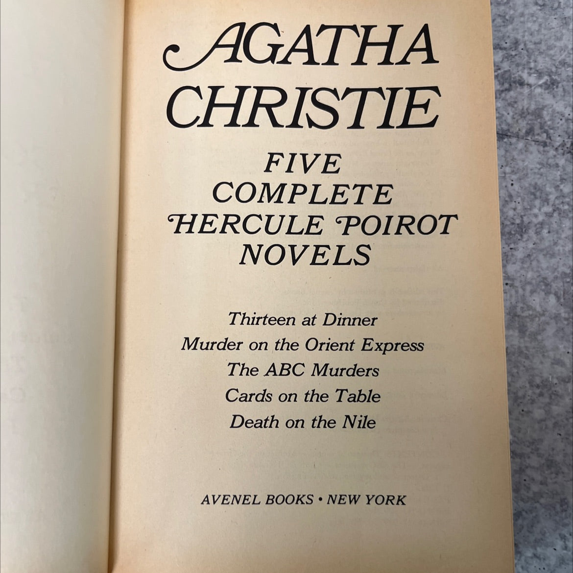 five complete Hercule poirot novels book, by Agatha Christie, 1980 Hardcover, Vintage image 2