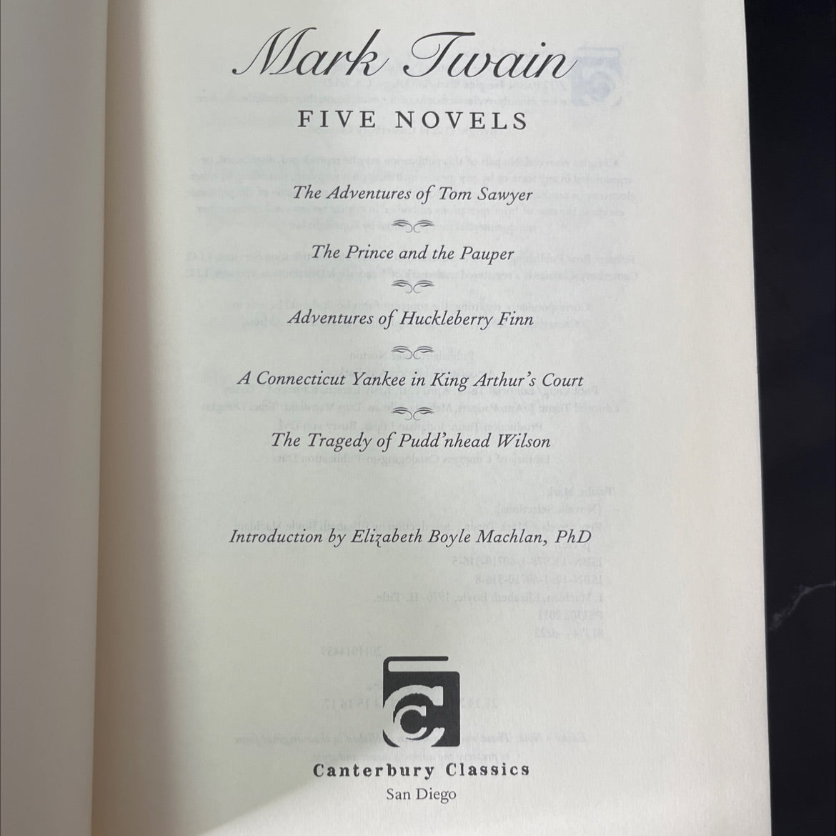 five novels book, by Mark Twain, 2011 Leather image 2