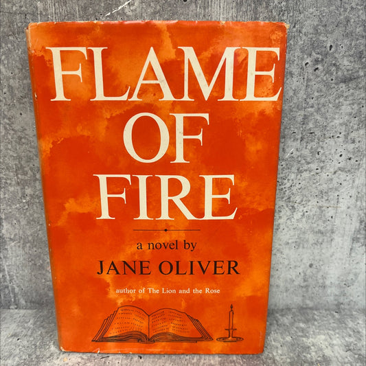 flame of fire book, by jane oliver, 1961 Hardcover, First Edition, Vintage image 1