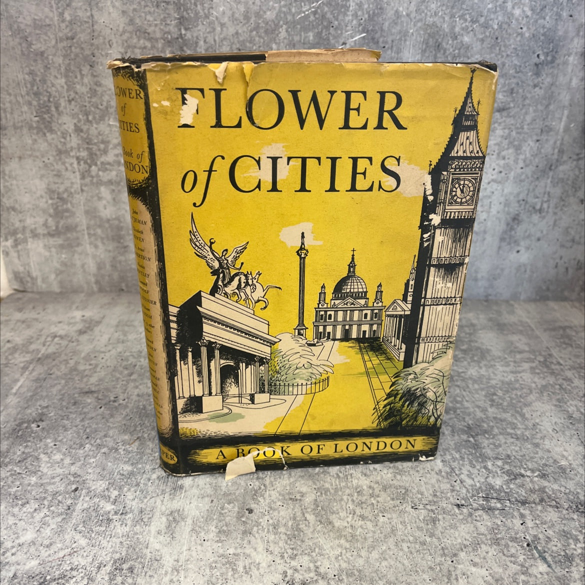 flower of cities book, by twenty-two authors, 1950 Hardcover, First Edition, Vintage image 1